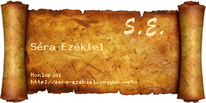Séra Ezékiel névjegykártya
